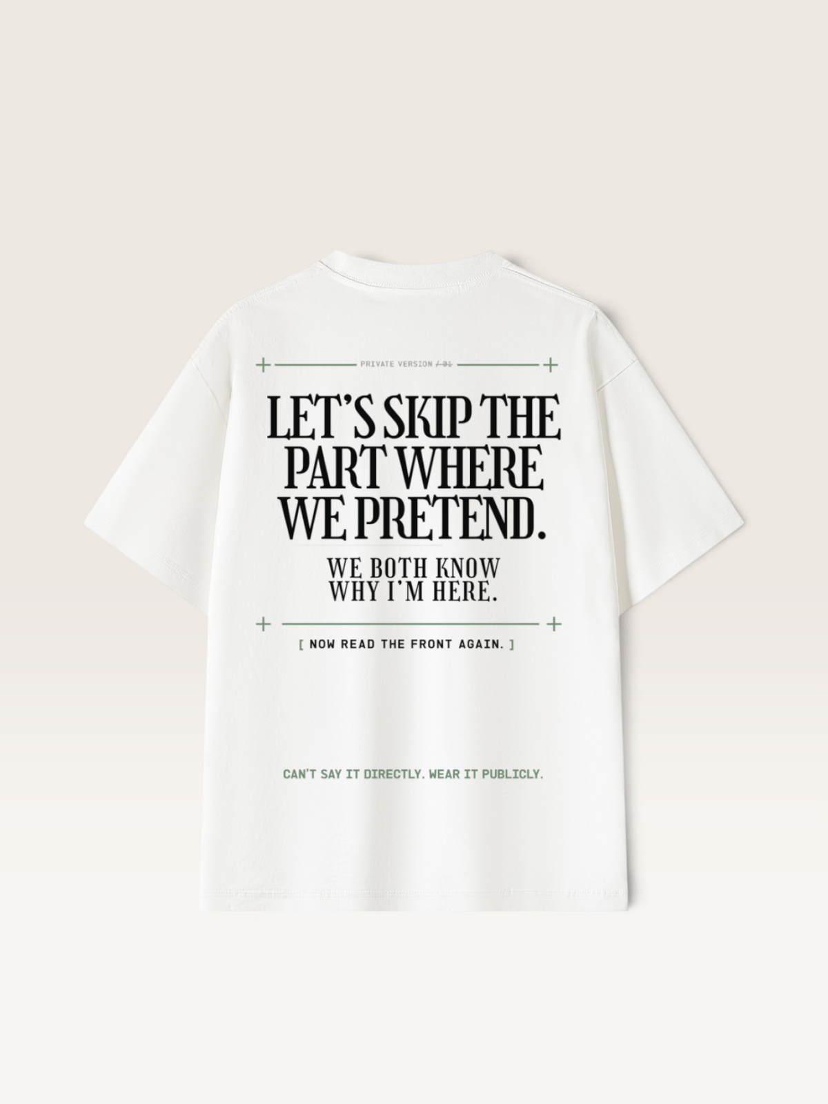 White - I'LL STAY IF YOU ASK TEE, WEARCAPTION heavyweight oversized back view