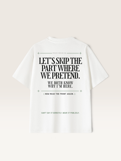 White - I'LL STAY IF YOU ASK TEE, WEARCAPTION heavyweight oversized back view