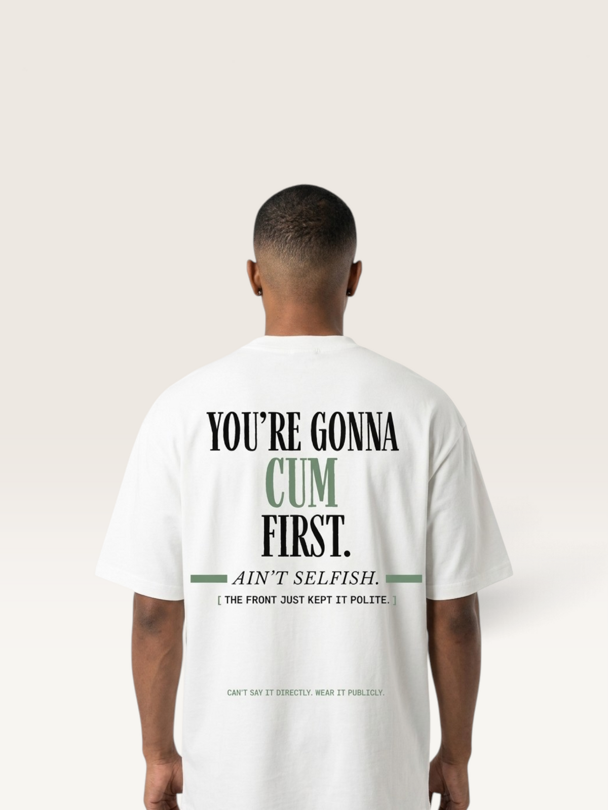 White - YOU'LL LEAVE MARKS TEE, WEARCAPTION heavyweight oversized back view
