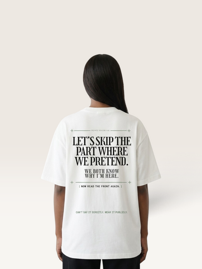 White - I'LL STAY IF YOU ASK TEE, WEARCAPTION heavyweight oversized back view