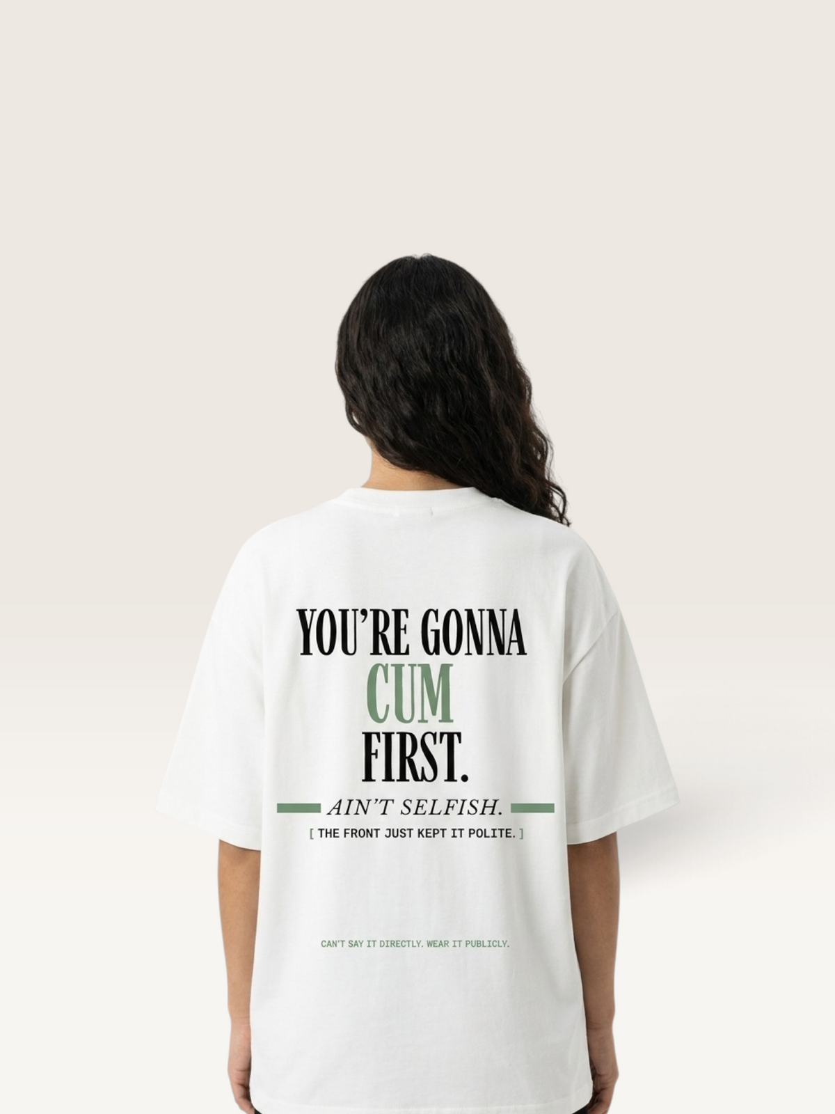 White - YOU'LL LEAVE MARKS TEE, WEARCAPTION heavyweight oversized back view